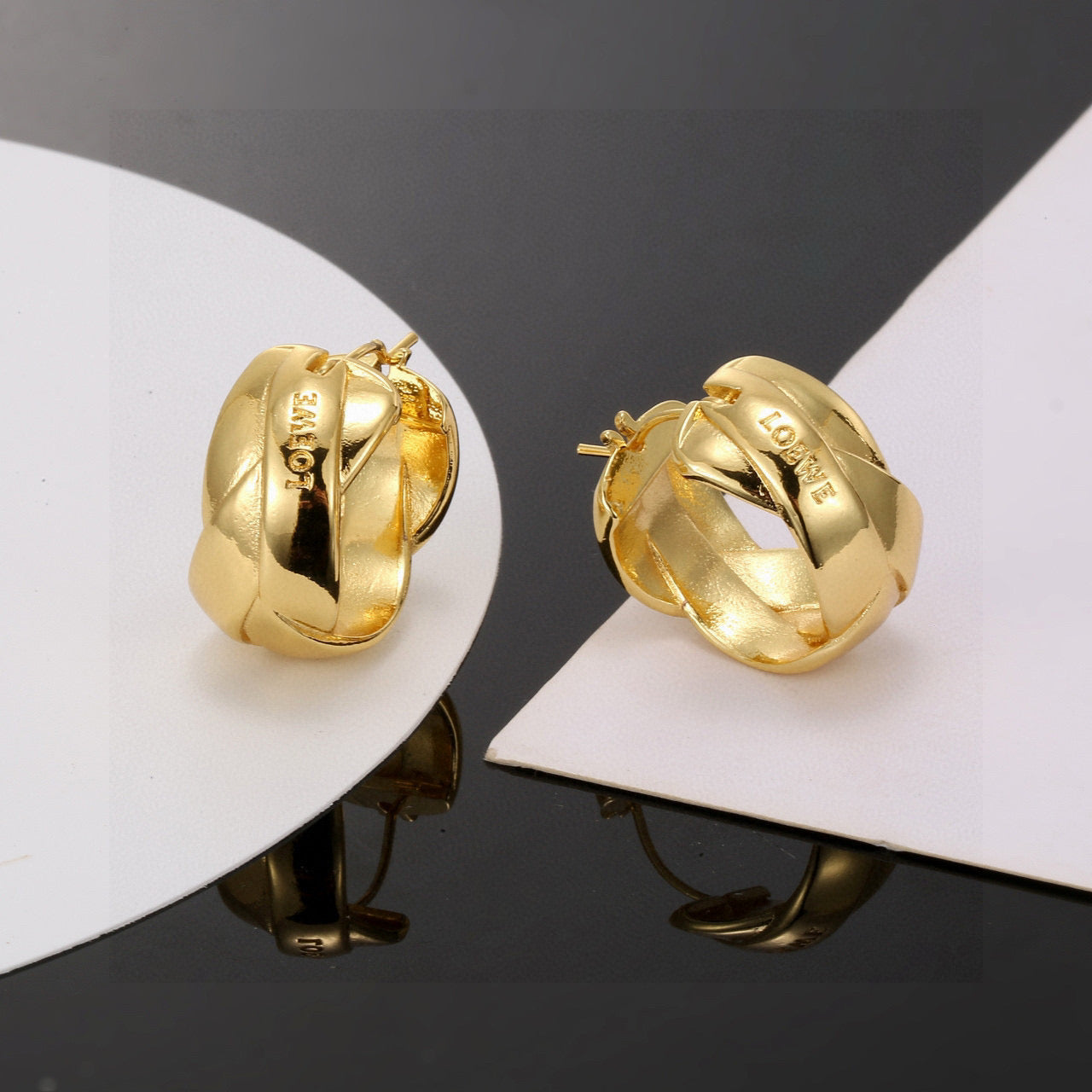Graphic Emblem Jewelry Accessory in Gold-Tone – Design 01 main product view