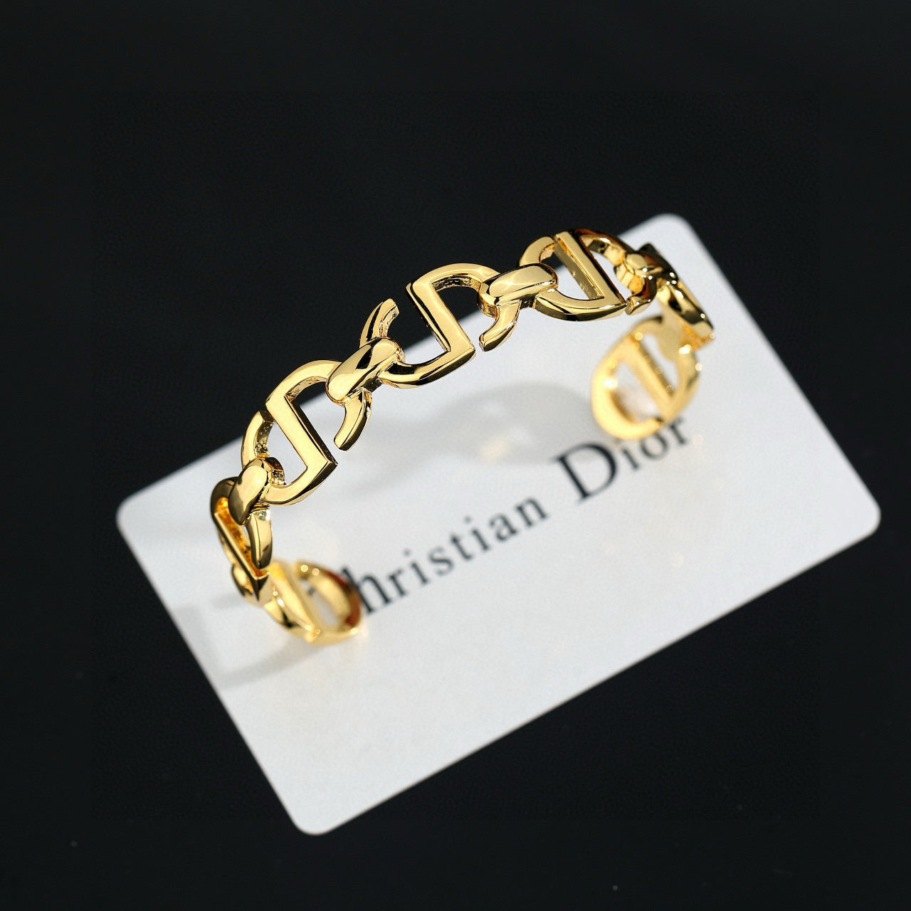 Graphic Letter Motif Statement Bracelet in Silver-Tone – Design 003 main product view