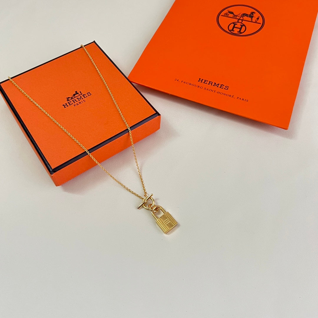 Horse Pendant Necklace in Polished Metal-Tone – Design 004 main product view