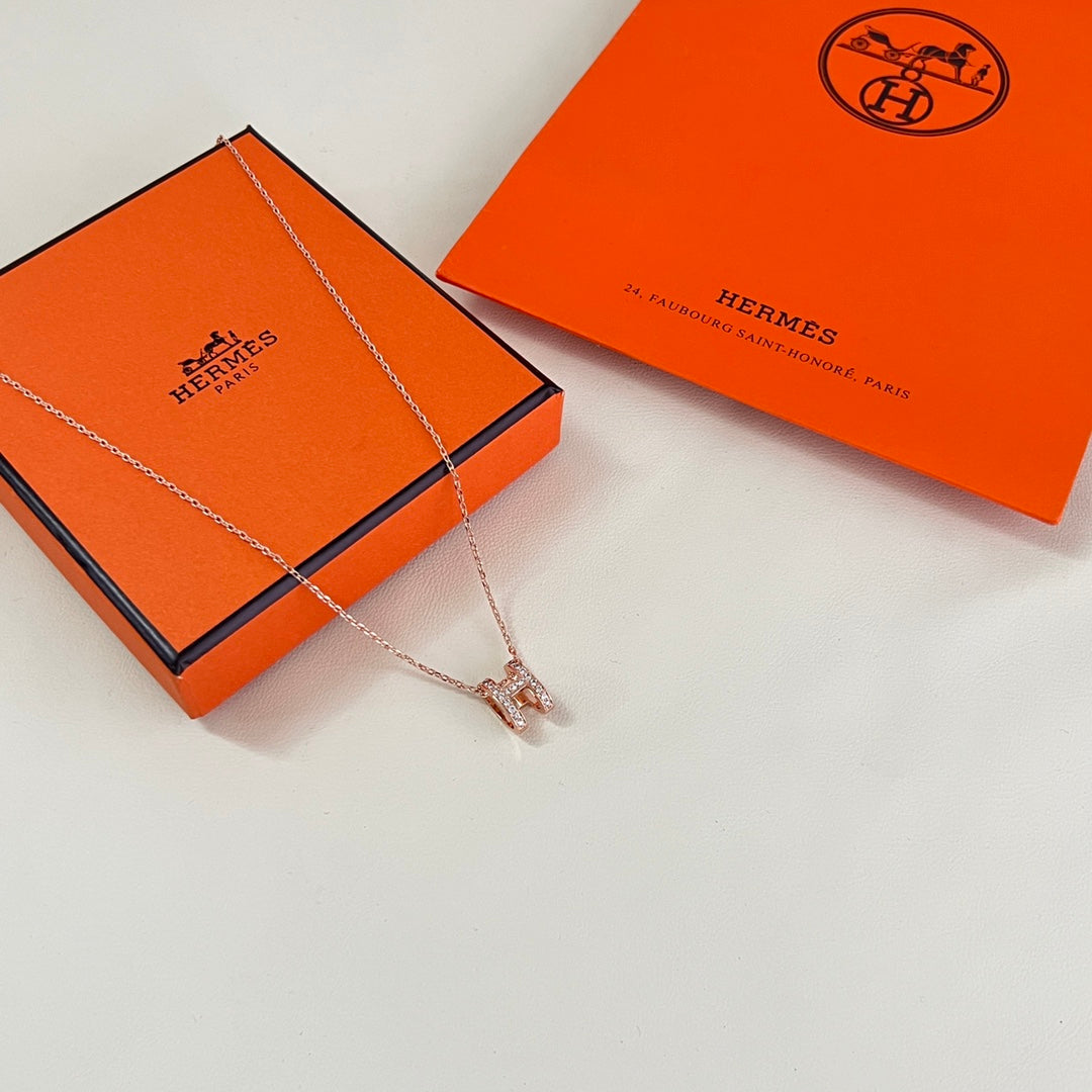 Horse Pendant Necklace in Polished Metal-Tone – Design 011 main product view