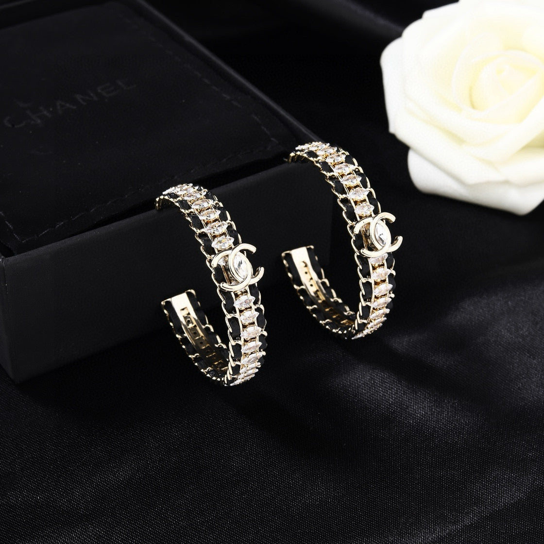 Signature Emblem Statement Earrings in Polished Metal-Tone – Design 007 main product view