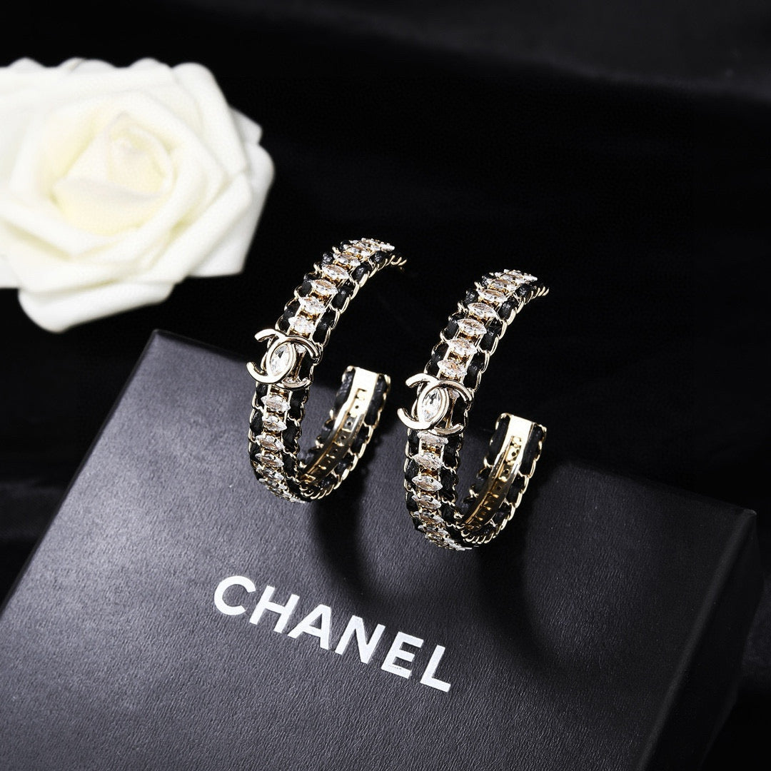 Signature Emblem Statement Earrings in Polished Metal-Tone – Design 007 styled product view