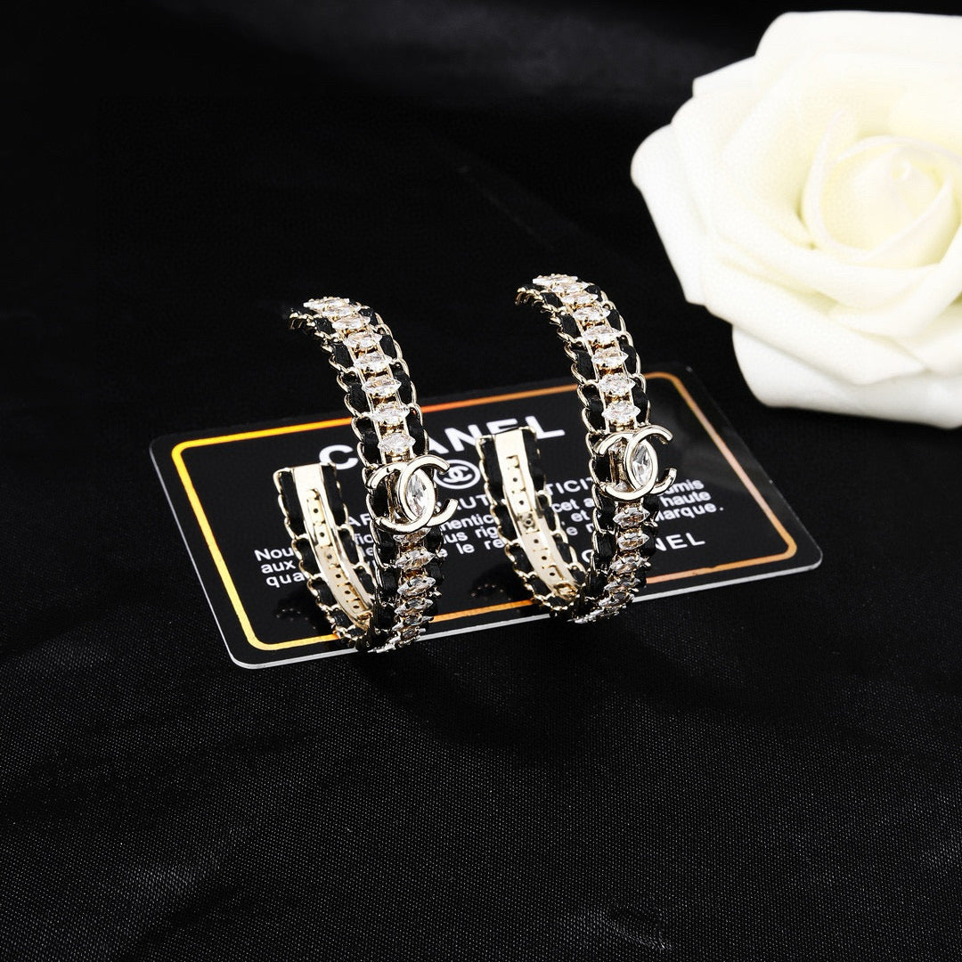 Signature Emblem Statement Earrings in Polished Metal-Tone – Design 007 main product view