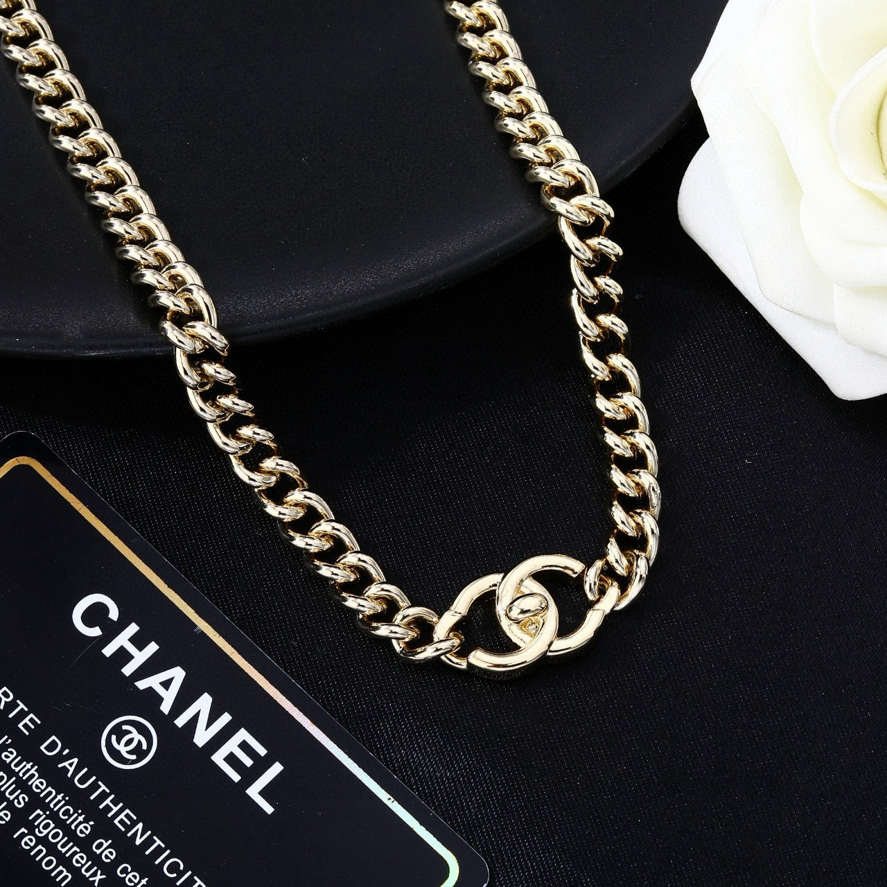 Signature Emblem Jewelry Accessory in Polished Metal-Tone – Design 009 detail view