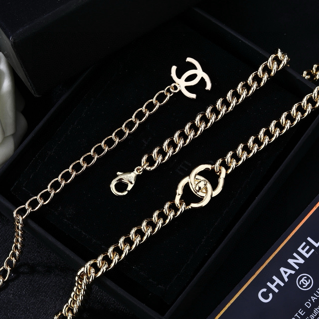 Signature Emblem Jewelry Accessory in Polished Metal-Tone – Design 009 main product view