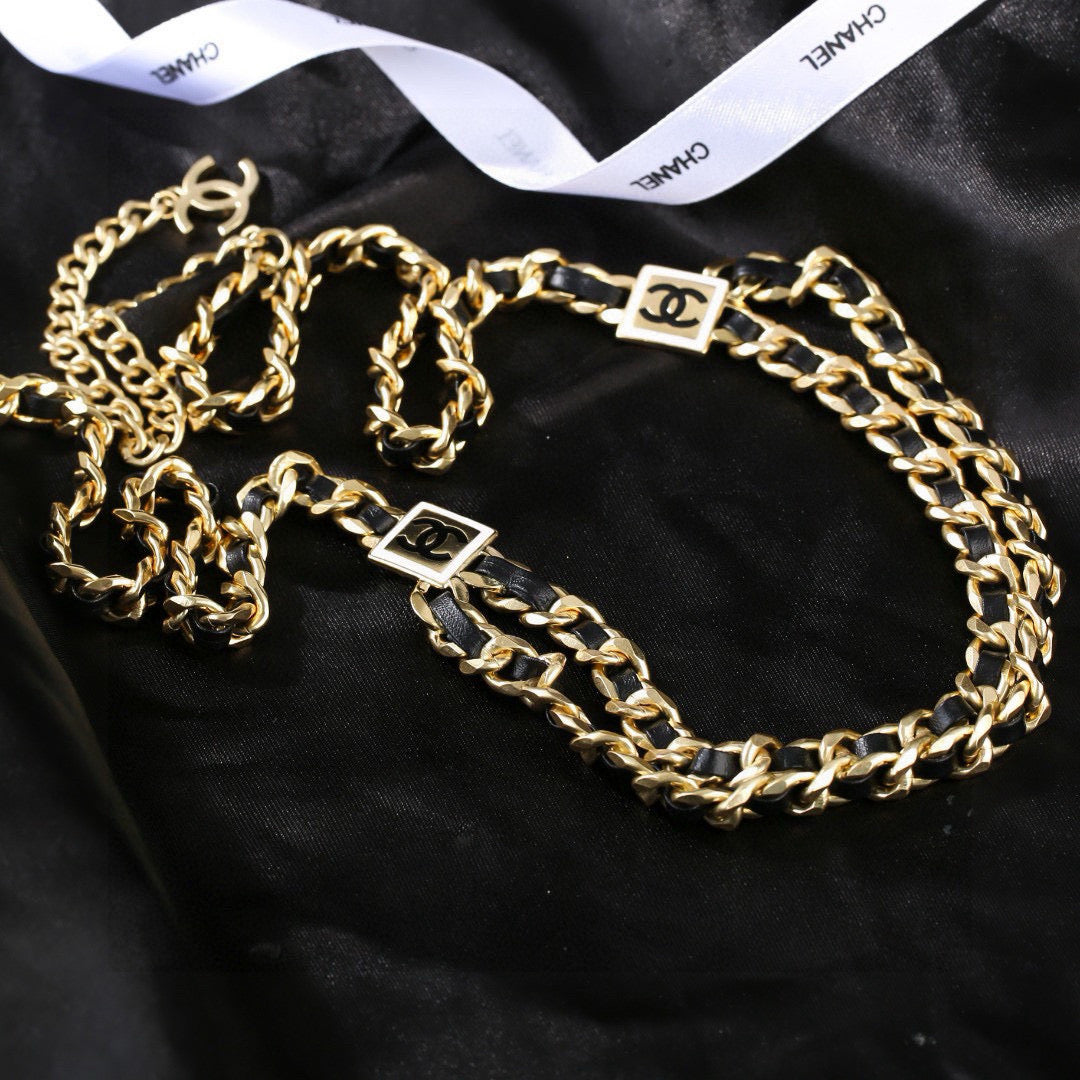 Double-C Emblem Jewelry Accessory in Gold-Tone – Design 001 front product view