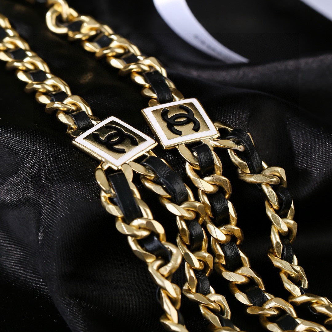 Double-C Emblem Jewelry Accessory in Gold-Tone – Design 001 detail view