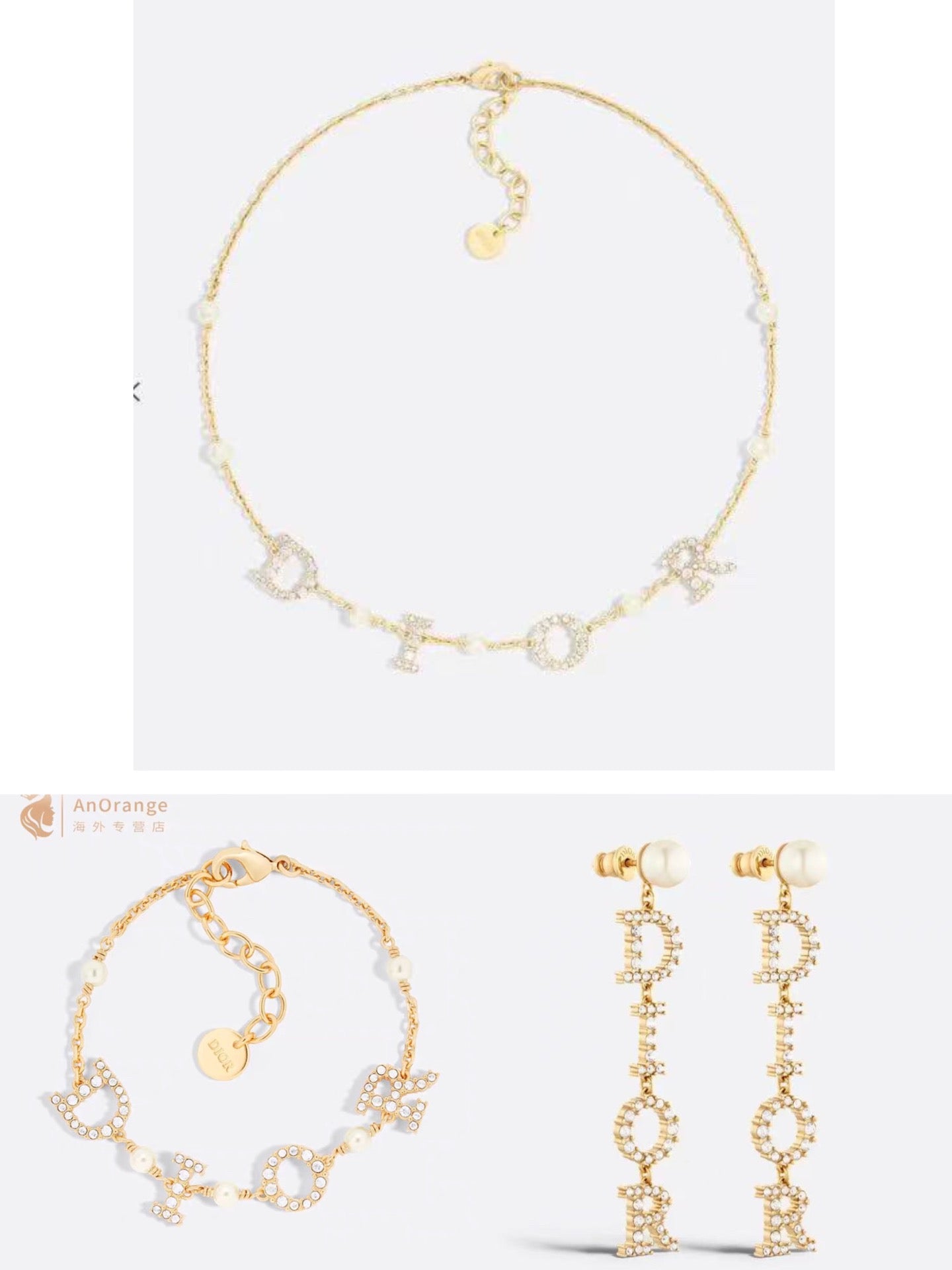 Graphic Letter Motif Statement Earrings in Polished Metal-Tone – Design 009 main product view