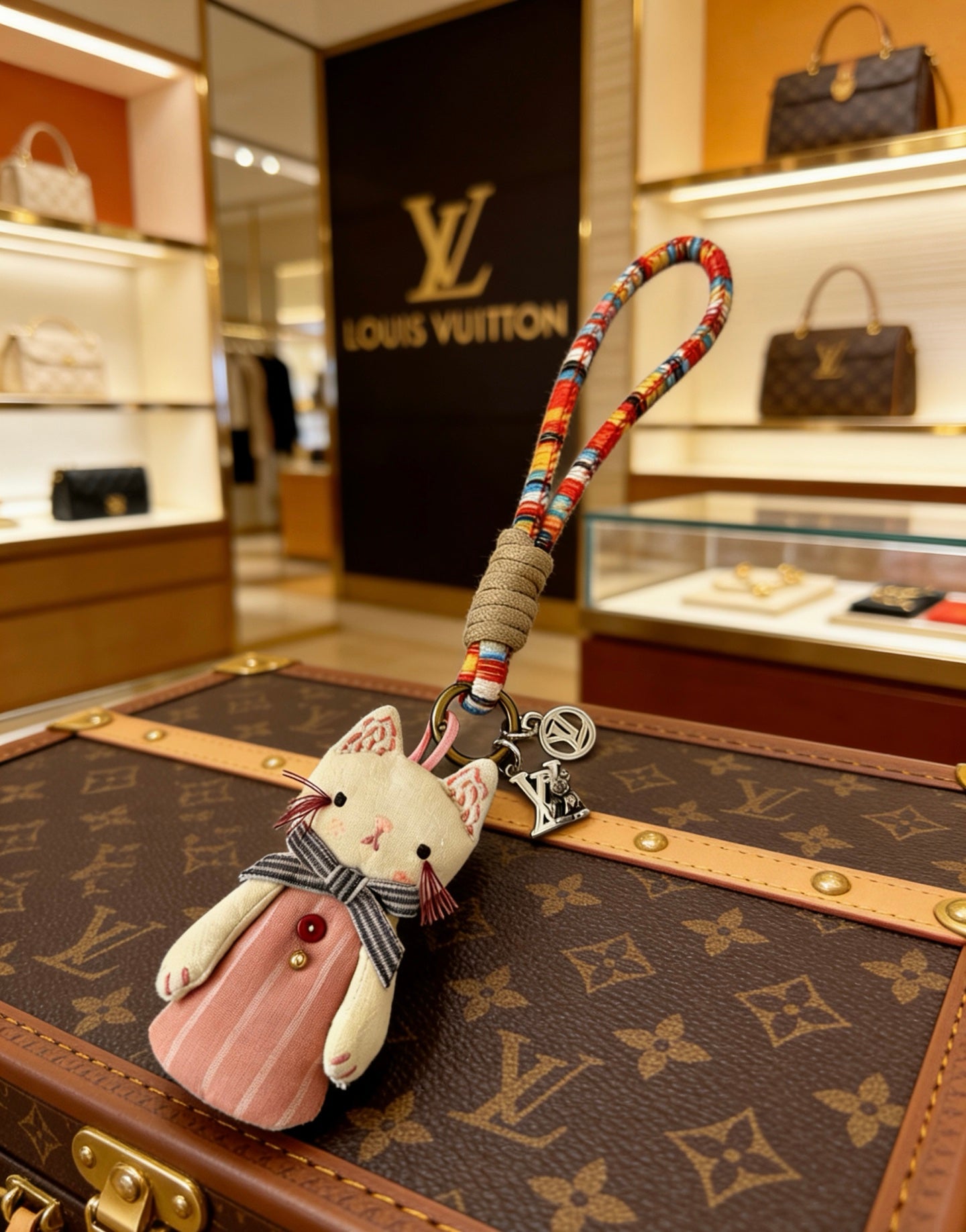 Bag Motif Keychain – Bag Detail – Design 006 styled product view