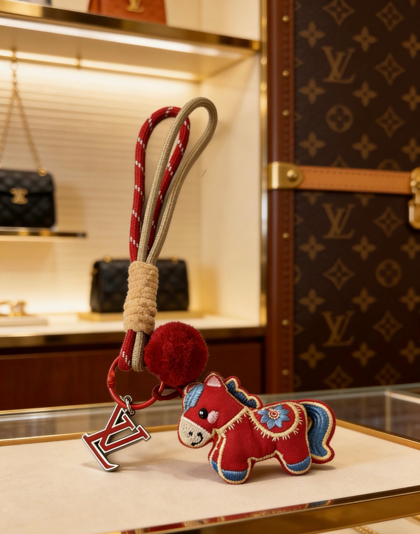 Bag Motif Keychain – Bag Detail – Design 005 styled product view