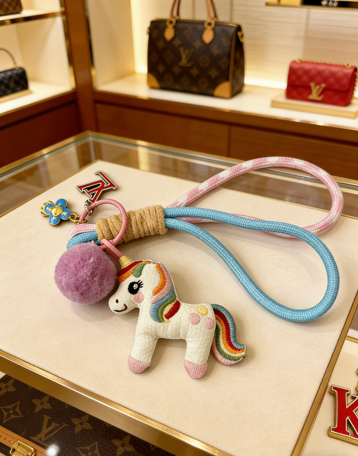 Bag Motif Keychain – Bag Detail – Design 004 styled product view