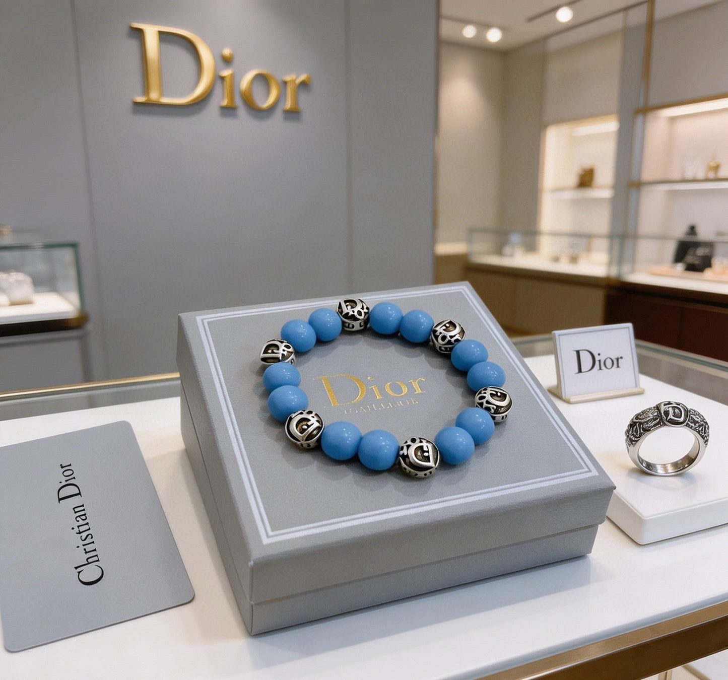 Star Motif Statement Bracelet in Silver-Tone with Vintage-Style Finish – Design 001 main product view