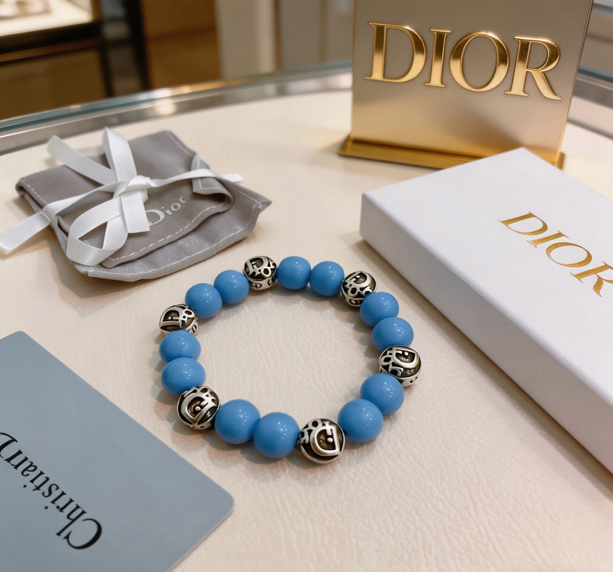 Star Motif Statement Bracelet in Silver-Tone with Vintage-Style Finish – Design 001 styled view