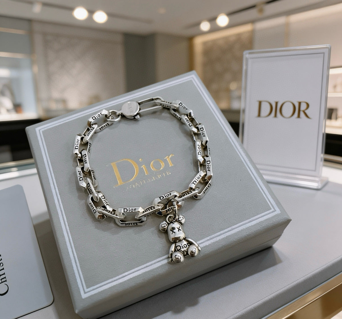 Star Motif Pendant Necklace in Silver-Tone with Chain Detail – Design 002 styled view