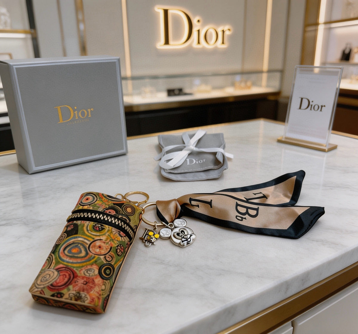Star Motif Bag Charm in Polished Metal-Tone with Vintage-Style Finish – Design 003 side detail