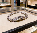 Geometric Emblem Bracelet in Polished Metal-Tone – Design 018 main product view