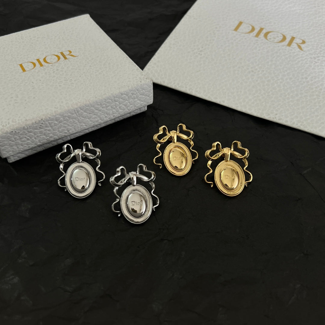 Sculptural Stud Earrings in Polished Metal-Tone – Design 002 detail view