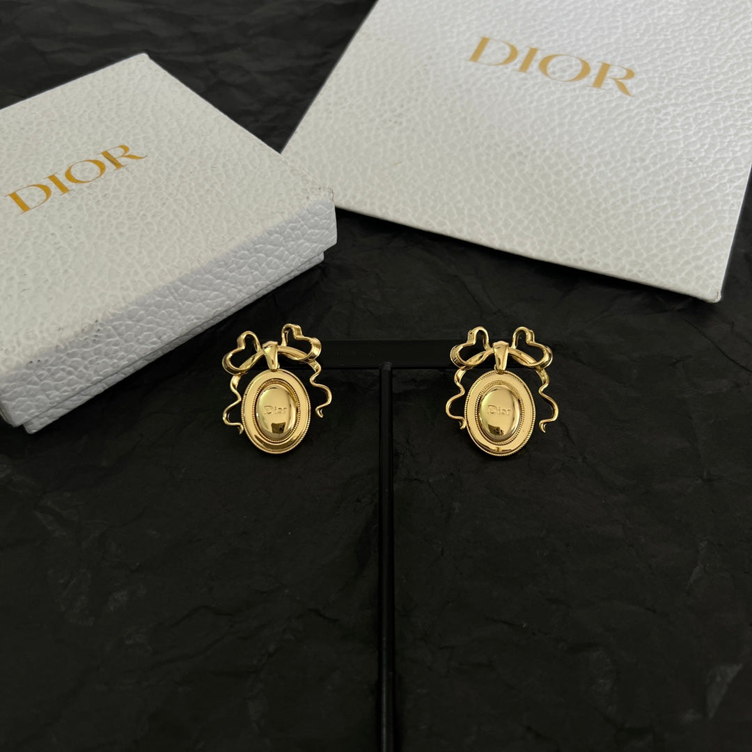 Sculptural Stud Earrings in Polished Metal-Tone – Design 002 styled view