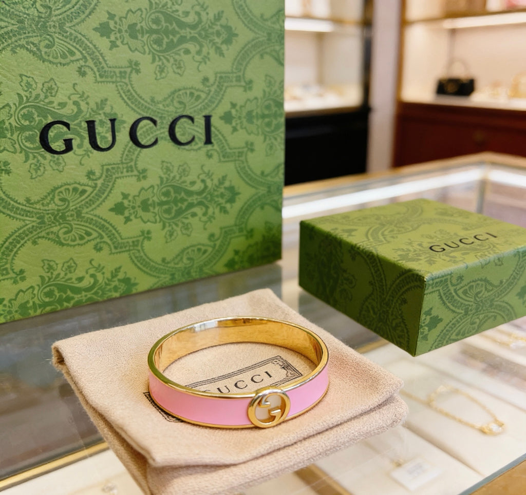 Double-G Emblem Bangle in Polished Metal-Tone – Design 014 main product view