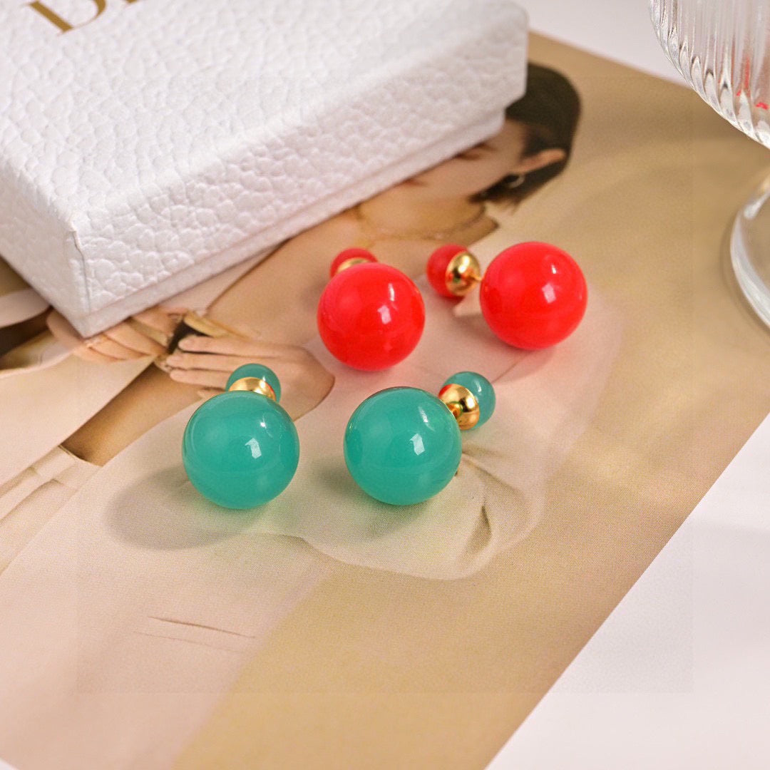 Graphic Letter Motif Statement Earrings in Polished Metal-Tone – Design 016 main product view