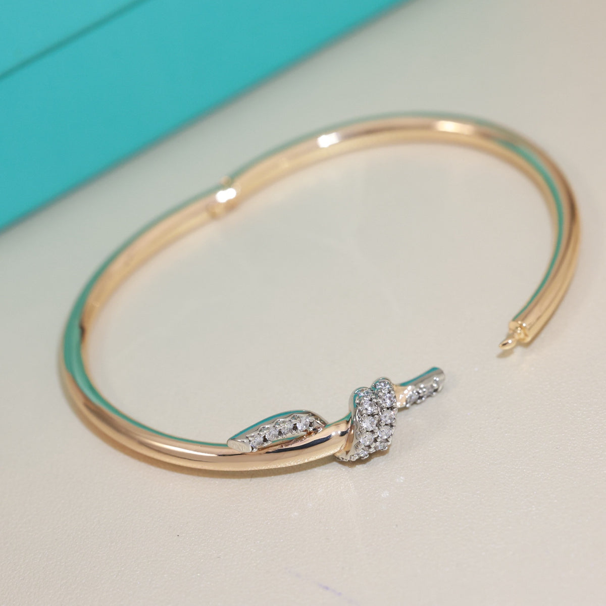 Knot Bangle in Gold-Tone main product view