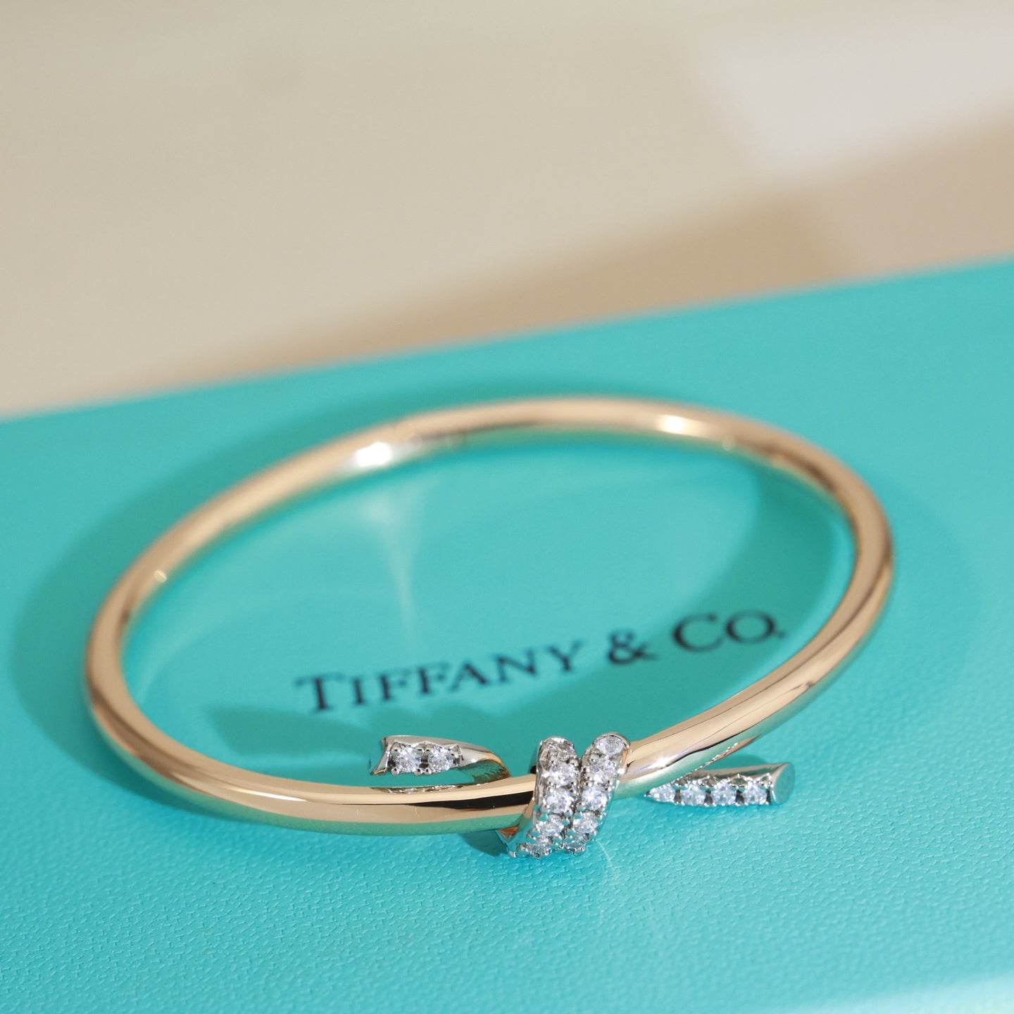 Knot Bangle in Gold-Tone main product view