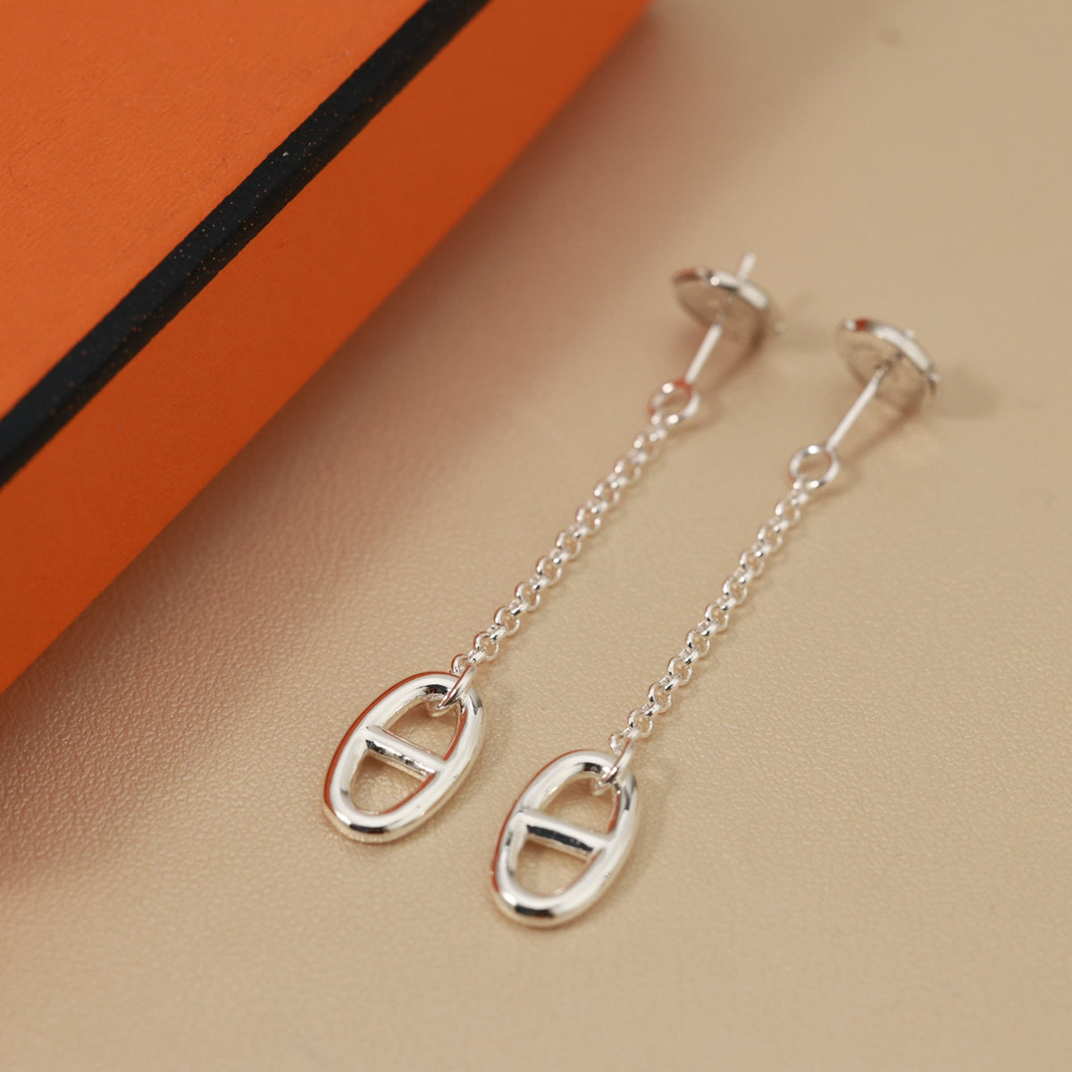 Toggle Stud Earrings in Polished Metal-Tone – Toggle Detail side detail