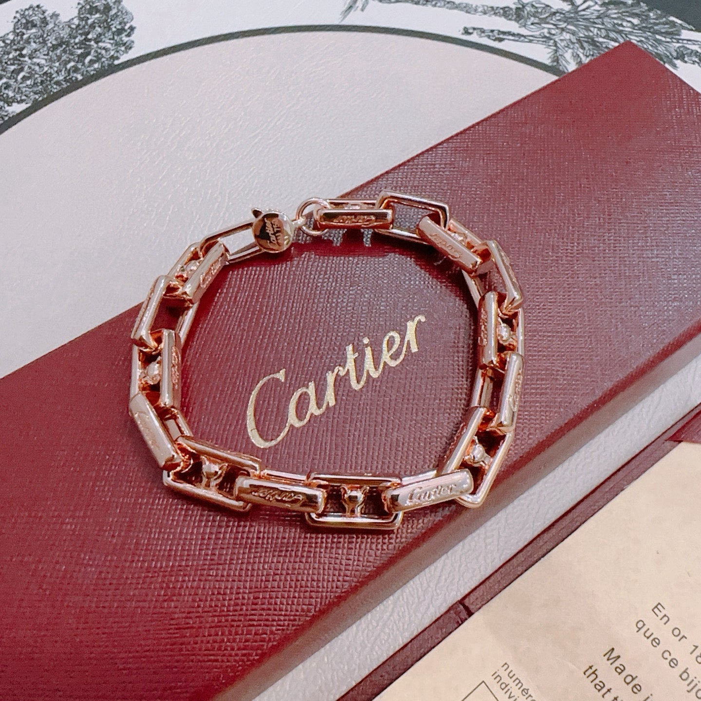 Sculptural Statement Bracelet in Gold-Tone – Design 61 front view