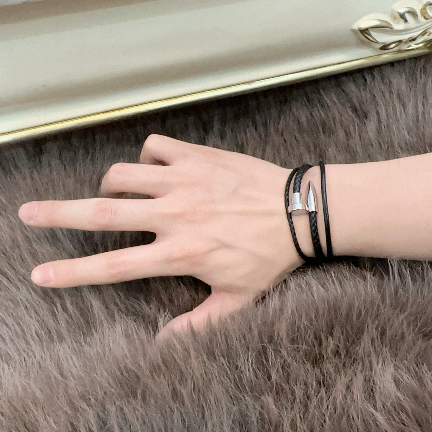 Sculptural Statement Bracelet in Gold-Tone – Design 60 main product view
