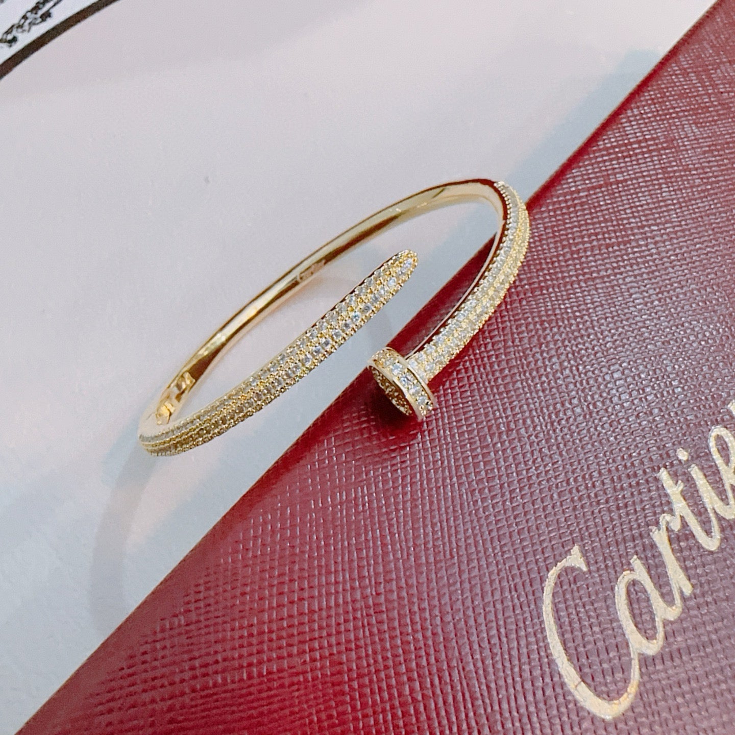 Sculptural Statement Bracelet in Gold-Tone – Design 57 side detail