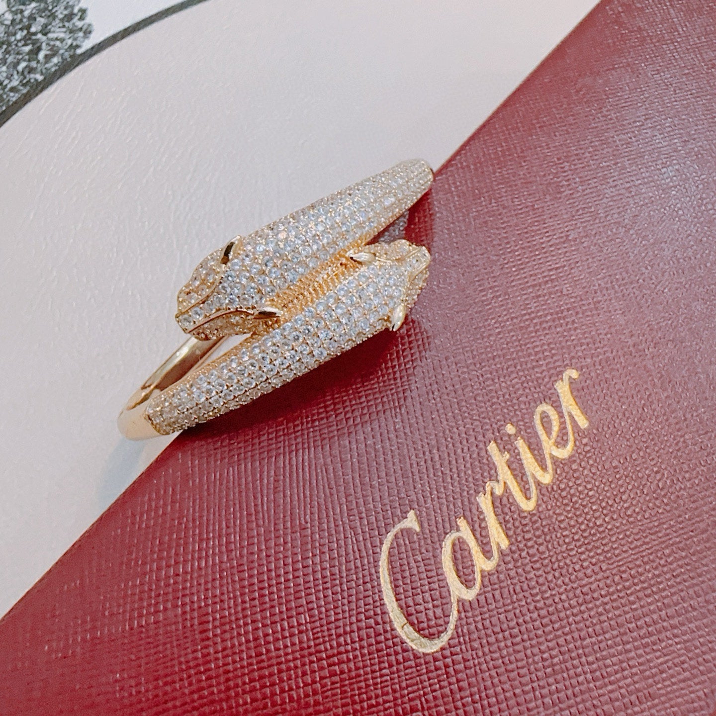 Sculptural Statement Bracelet in Gold-Tone – Design 53 detail view