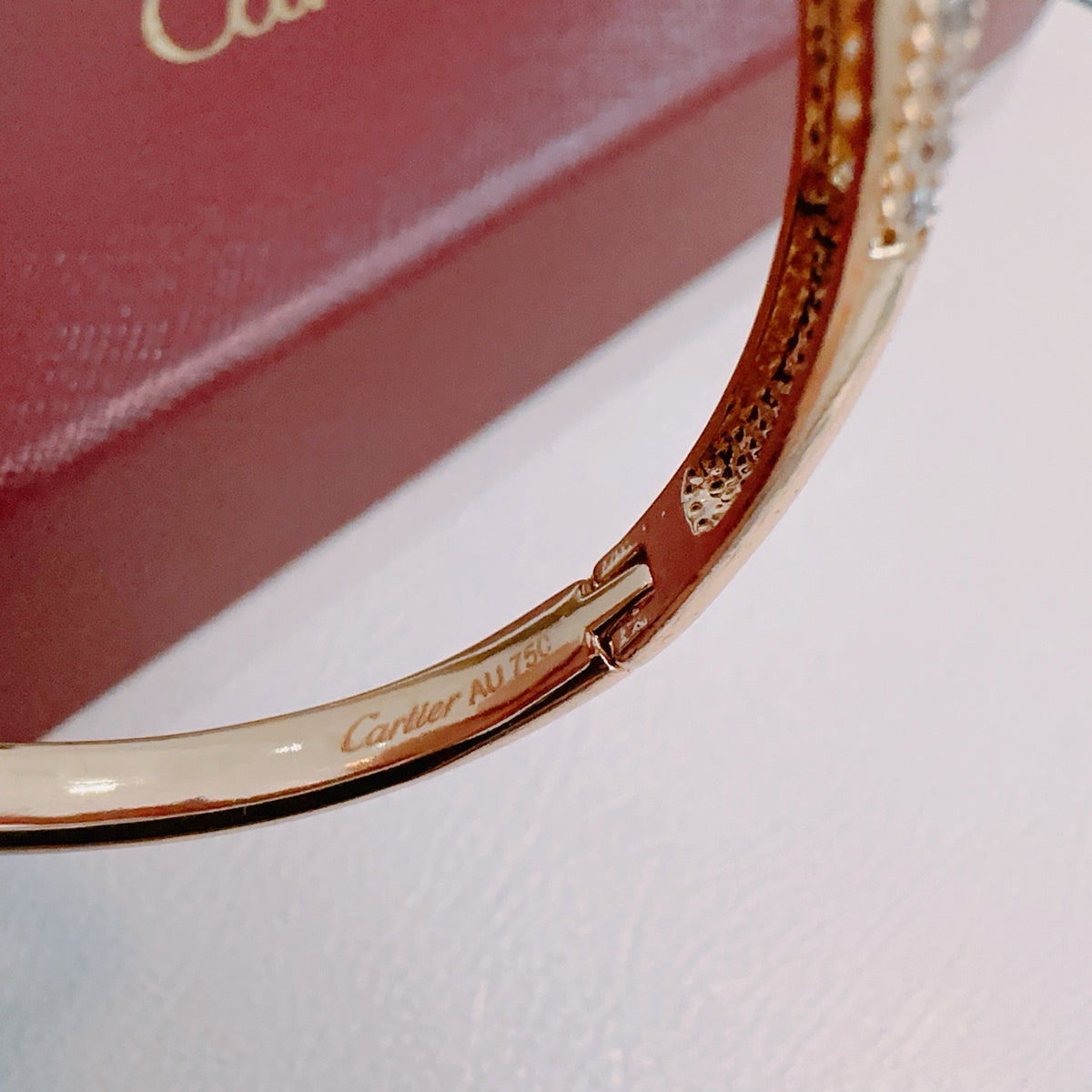 Sculptural Statement Bracelet in Gold-Tone – Design 53 front view
