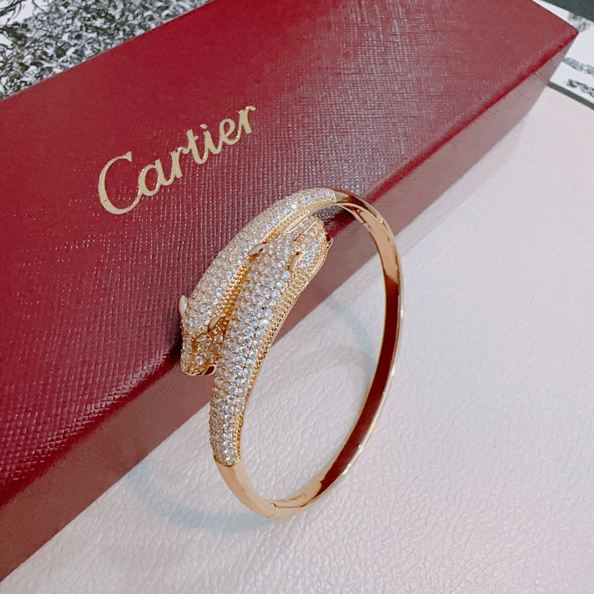 Sculptural Statement Bracelet in Gold-Tone – Design 53 styled view