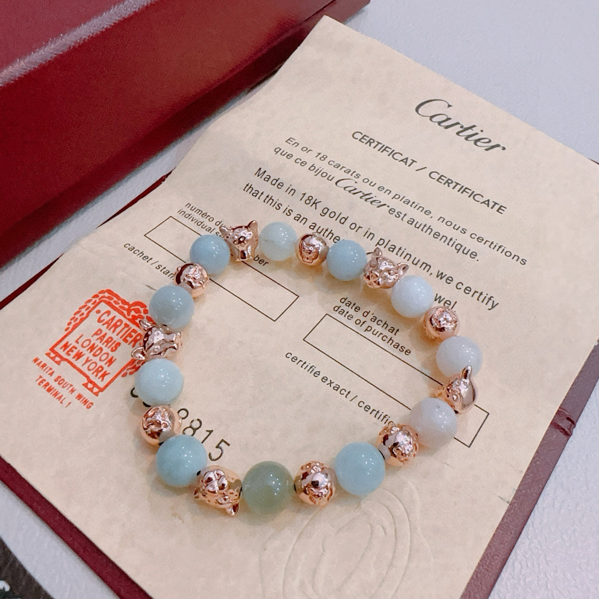 Panther Motif Statement Bracelet in Gold-Tone – Design 02 front view