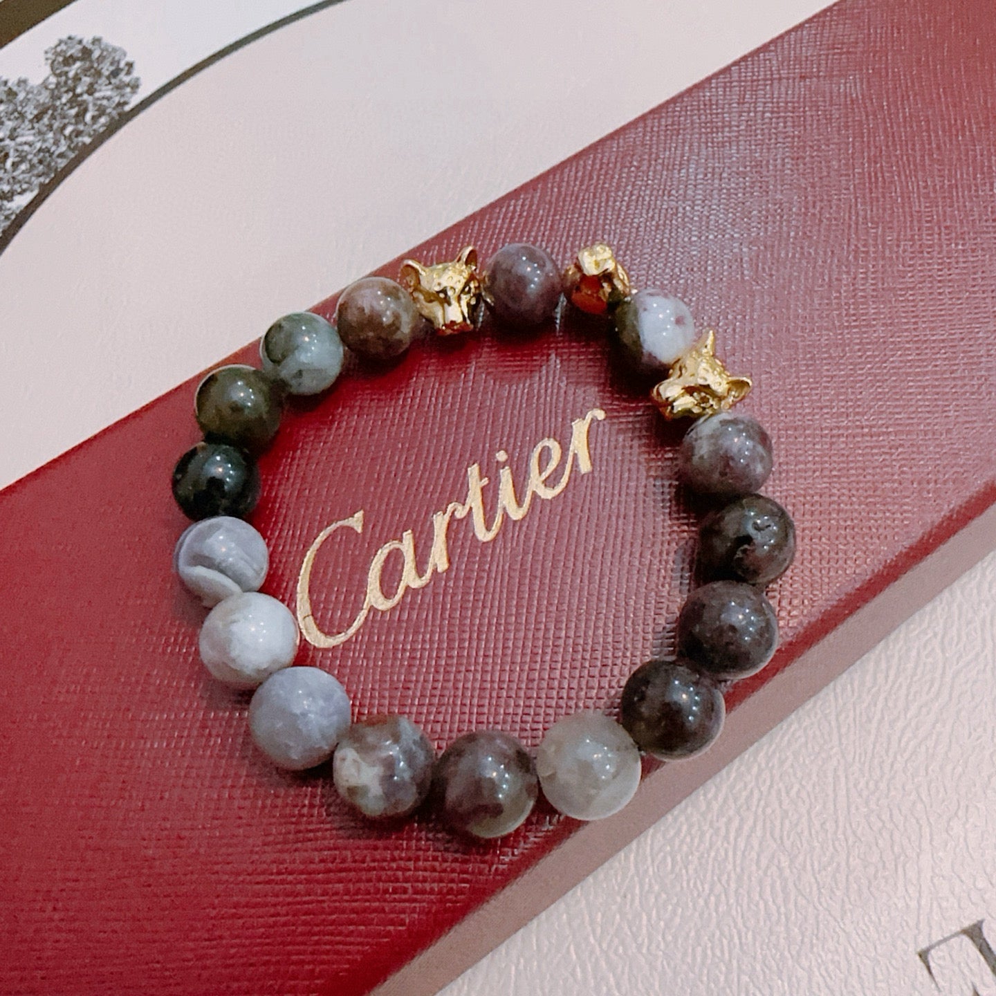 Panther Motif Statement Bracelet in Gold-Tone – Design 01 main product view
