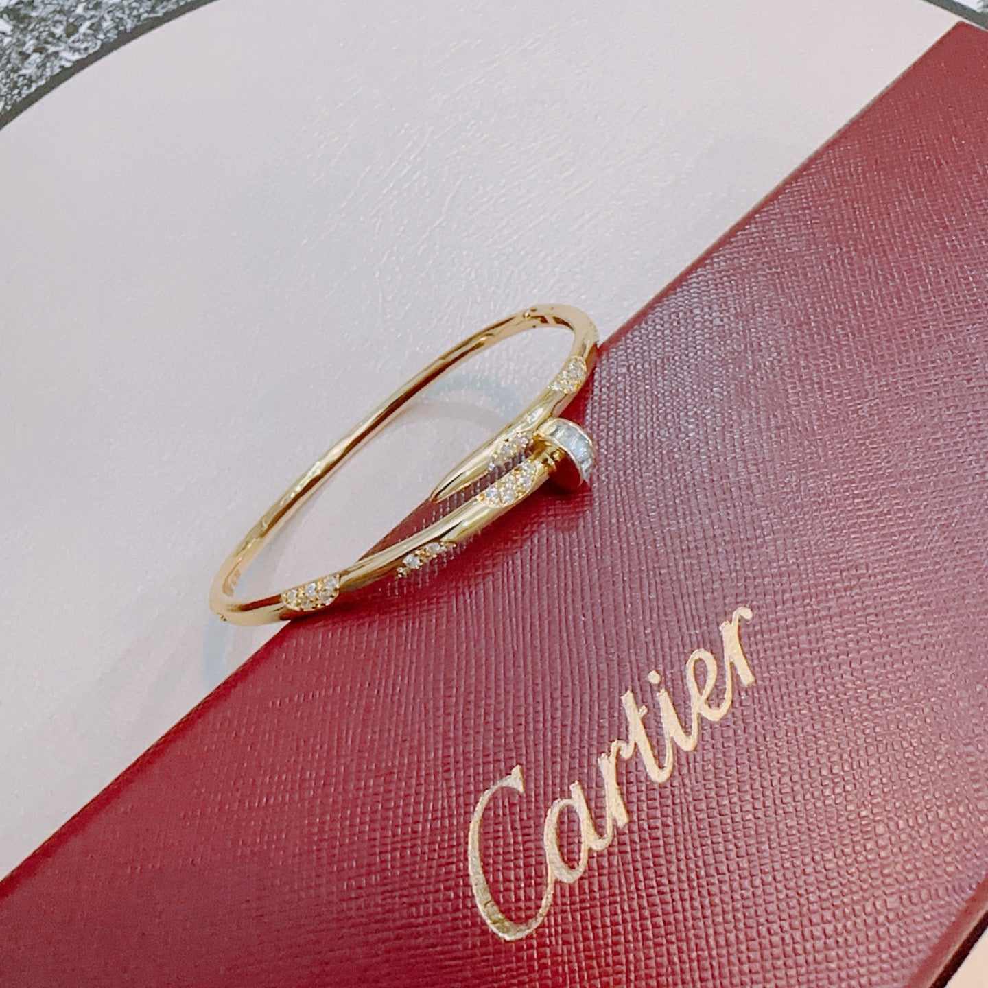 Sculptural Statement Bracelet in Gold-Tone – Design 50 side detail