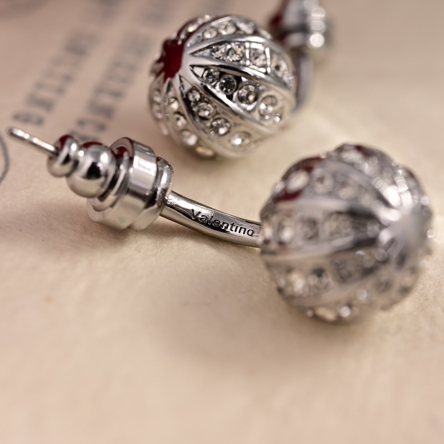 Signature Emblem Statement Earrings in Polished Metal-Tone – Design 01 close-up view