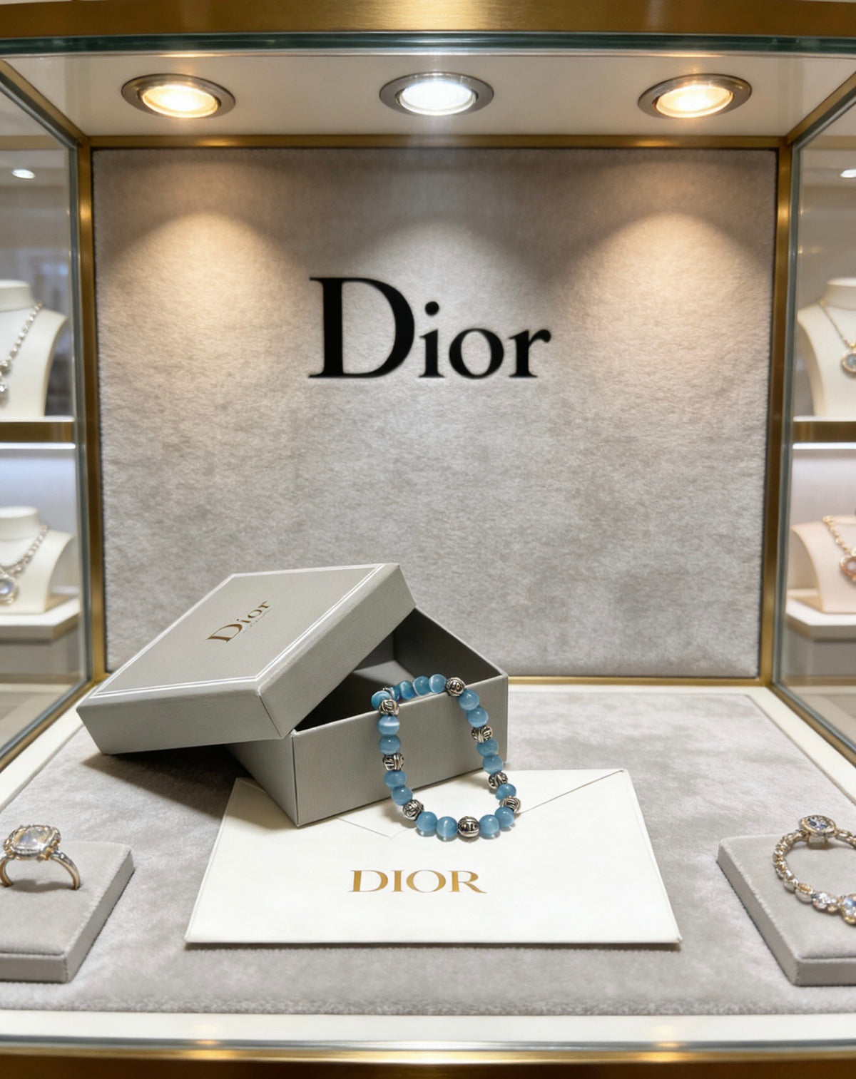 Star Motif Statement Bracelet in Silver-Tone with Vintage-Style Finish – Design 005 styled view