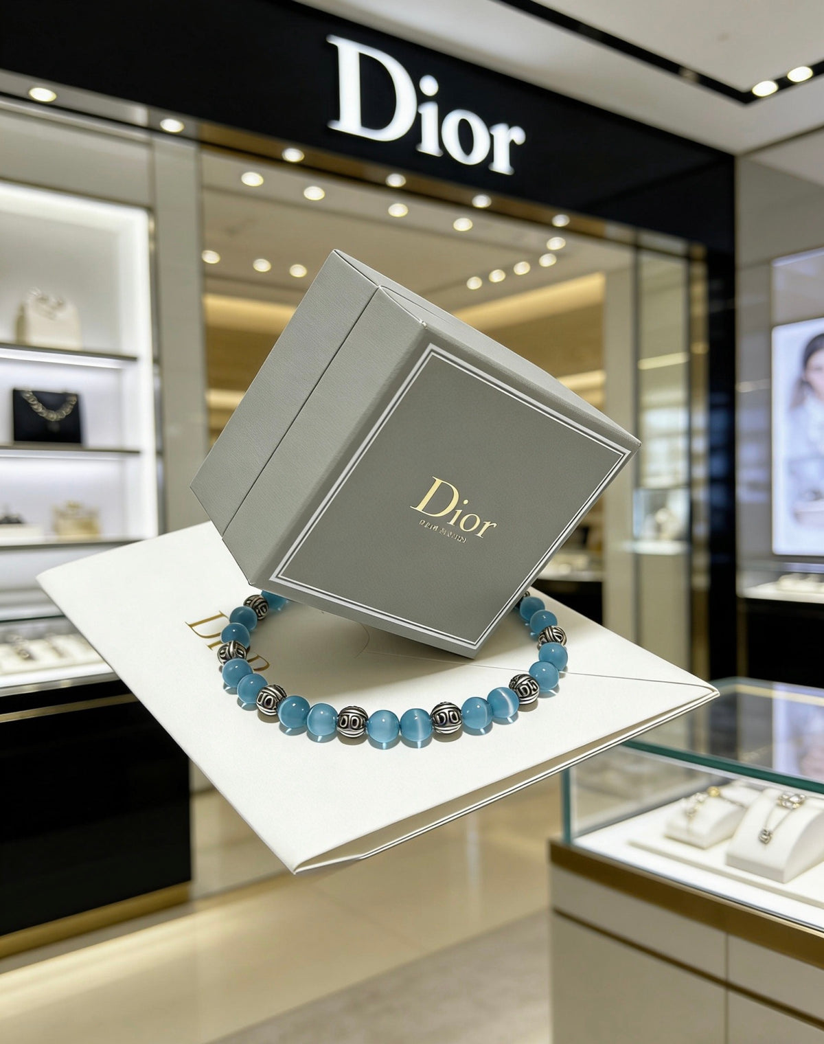 Star Motif Statement Bracelet in Silver-Tone with Vintage-Style Finish – Design 005 close-up detail