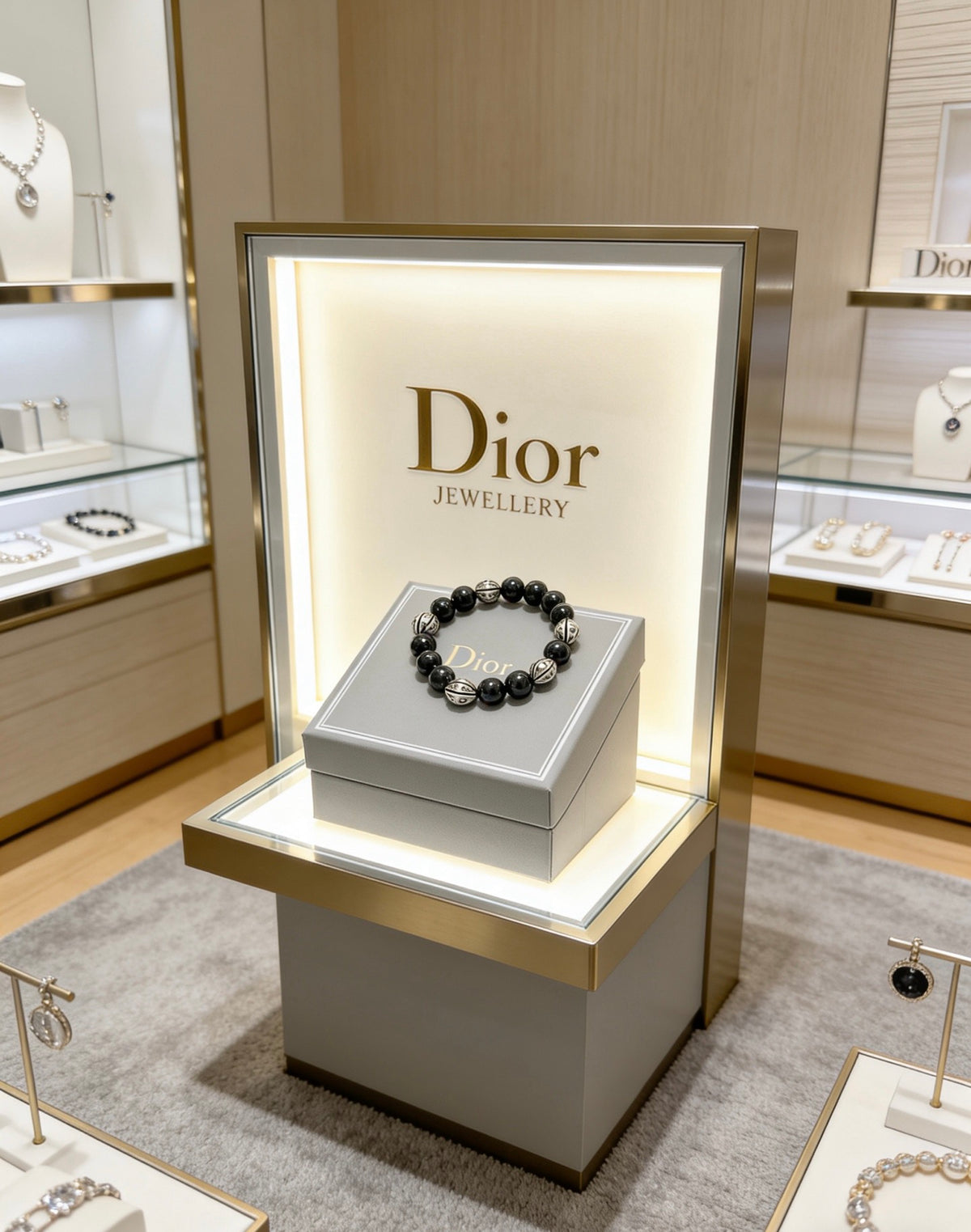 Star Motif Statement Bracelet in Silver-Tone with Vintage-Style Finish – Design 004 side detail