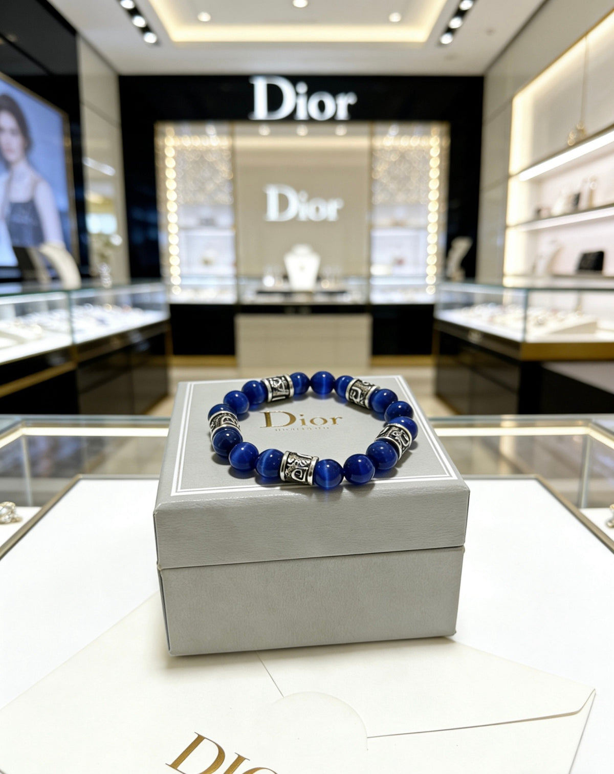 Star Motif Statement Bracelet in Silver-Tone with Vintage-Style Finish – Design 003 detail view