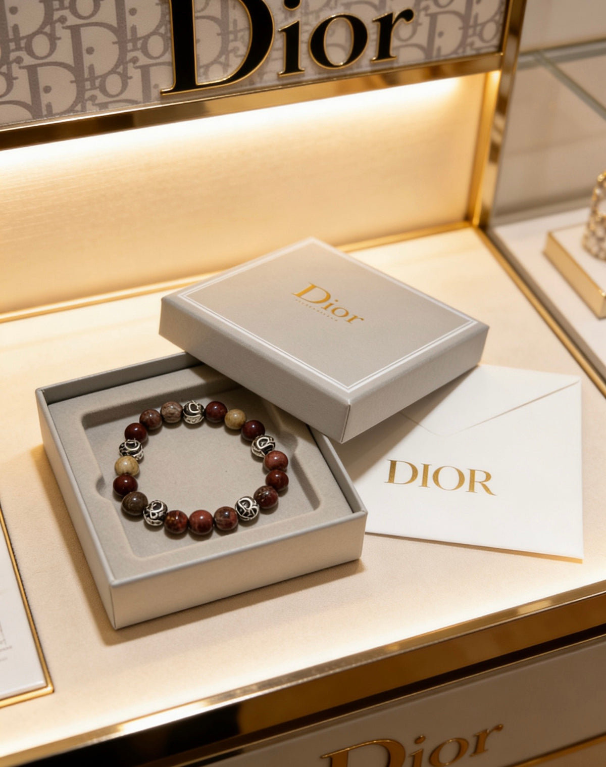 Star Motif Statement Bracelet in Silver-Tone with Vintage-Style Finish – Design 002 side detail
