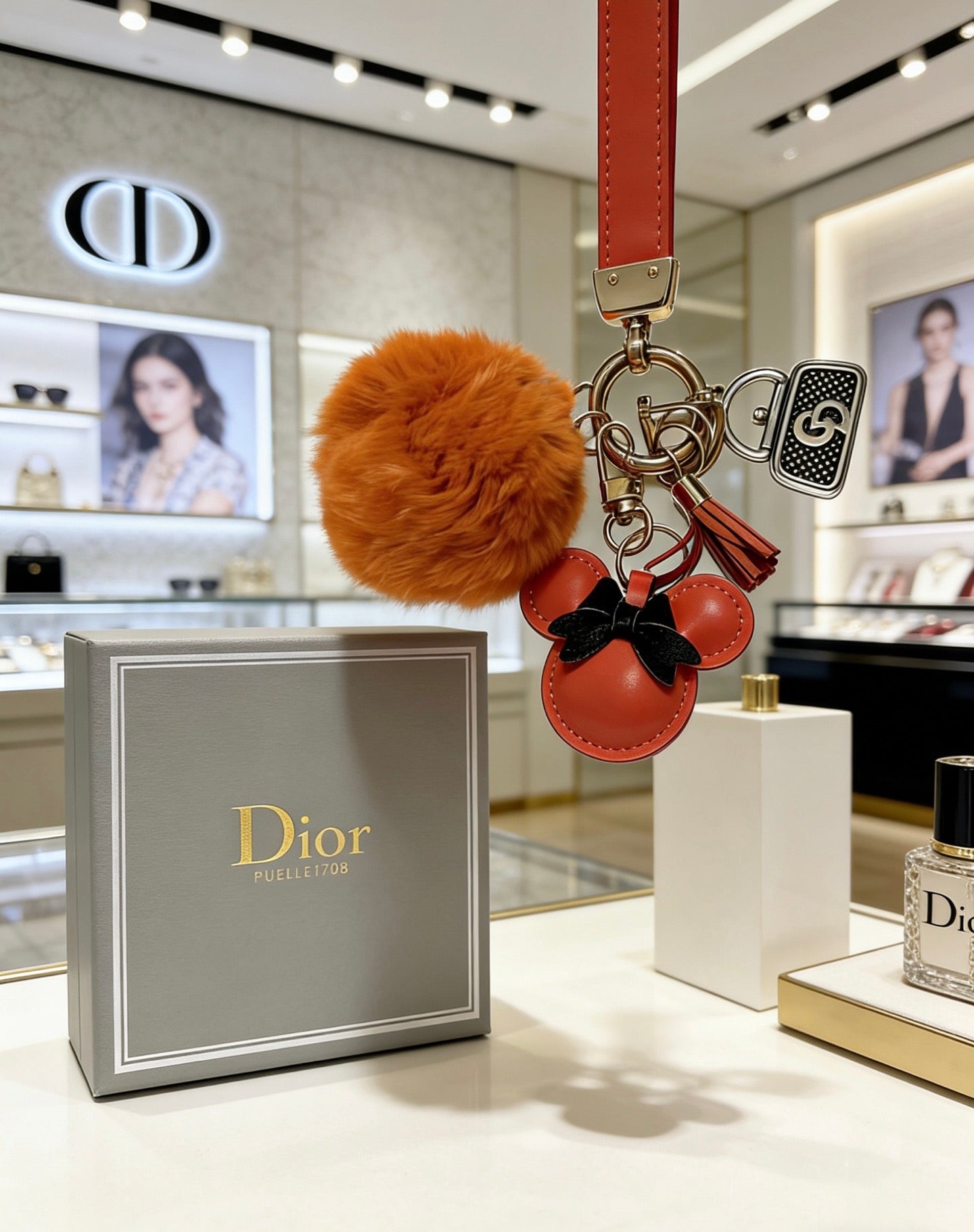 Star Motif Bag Charm in Polished Metal-Tone with Vintage-Style Finish – Design 011 close-up detail