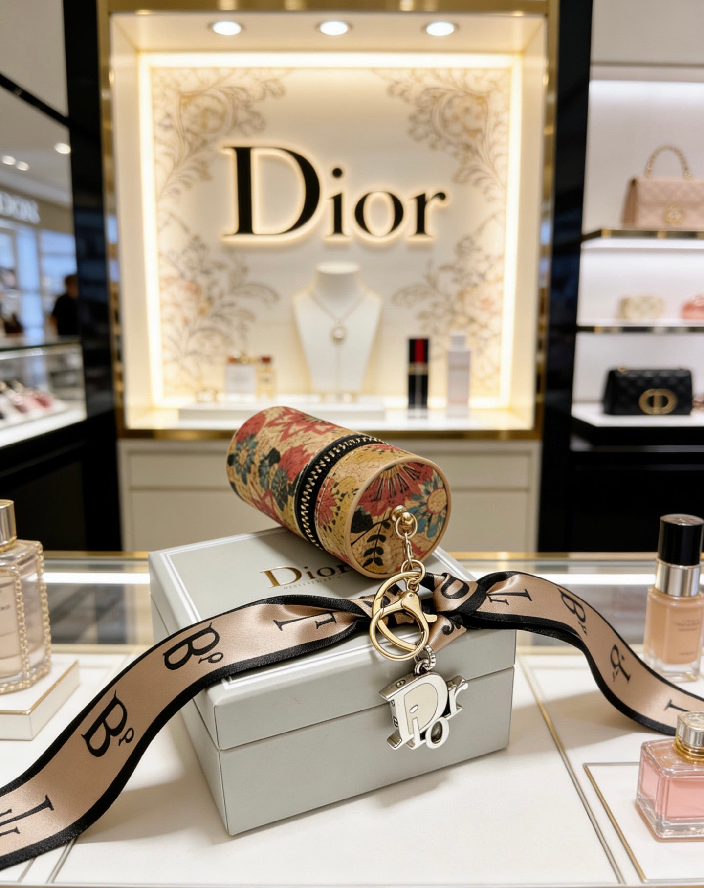 Star Motif Bag Charm in Polished Metal-Tone with Vintage-Style Finish – Design 007 detail view