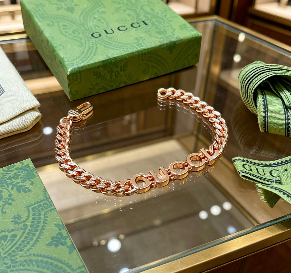 Geometric Emblem Bracelet in Polished Metal-Tone – Design 031 close-up detail