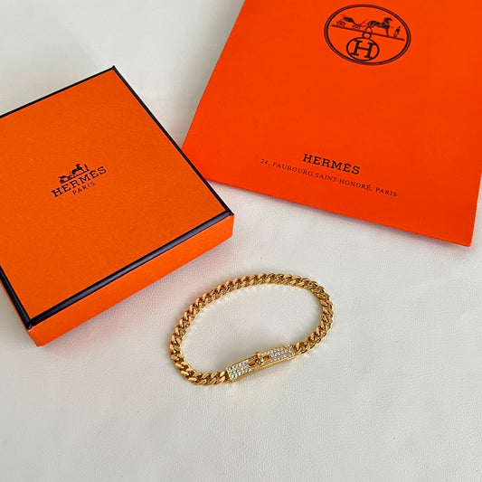 Horse Bracelet in Polished Metal-Tone – Design 004 main product view
