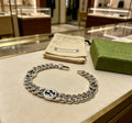 Geometric Emblem Bracelet in Polished Metal-Tone – Design 053 main product view