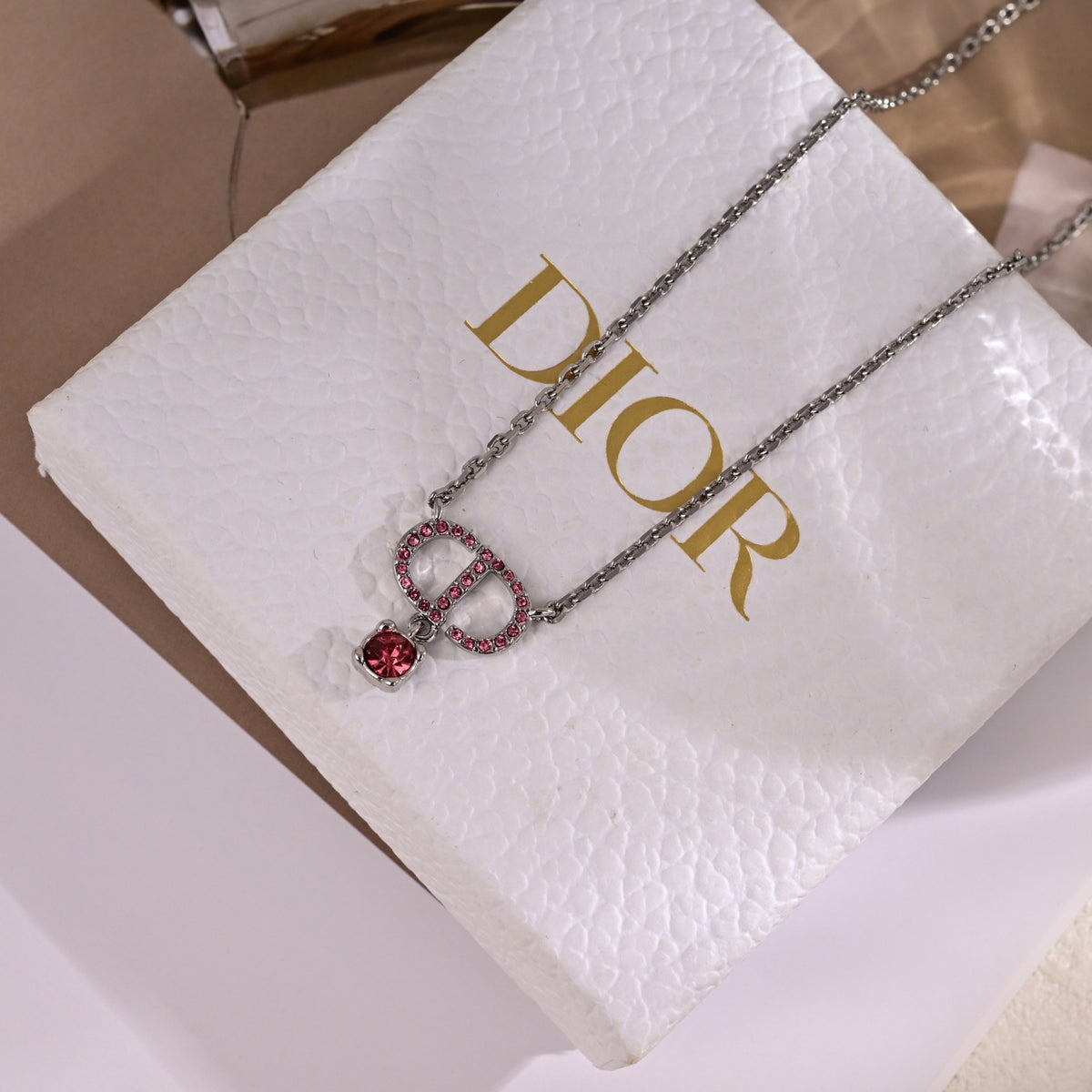 Sculptural Pendant Necklace in Polished Metal-Tone – Design 009 styled view