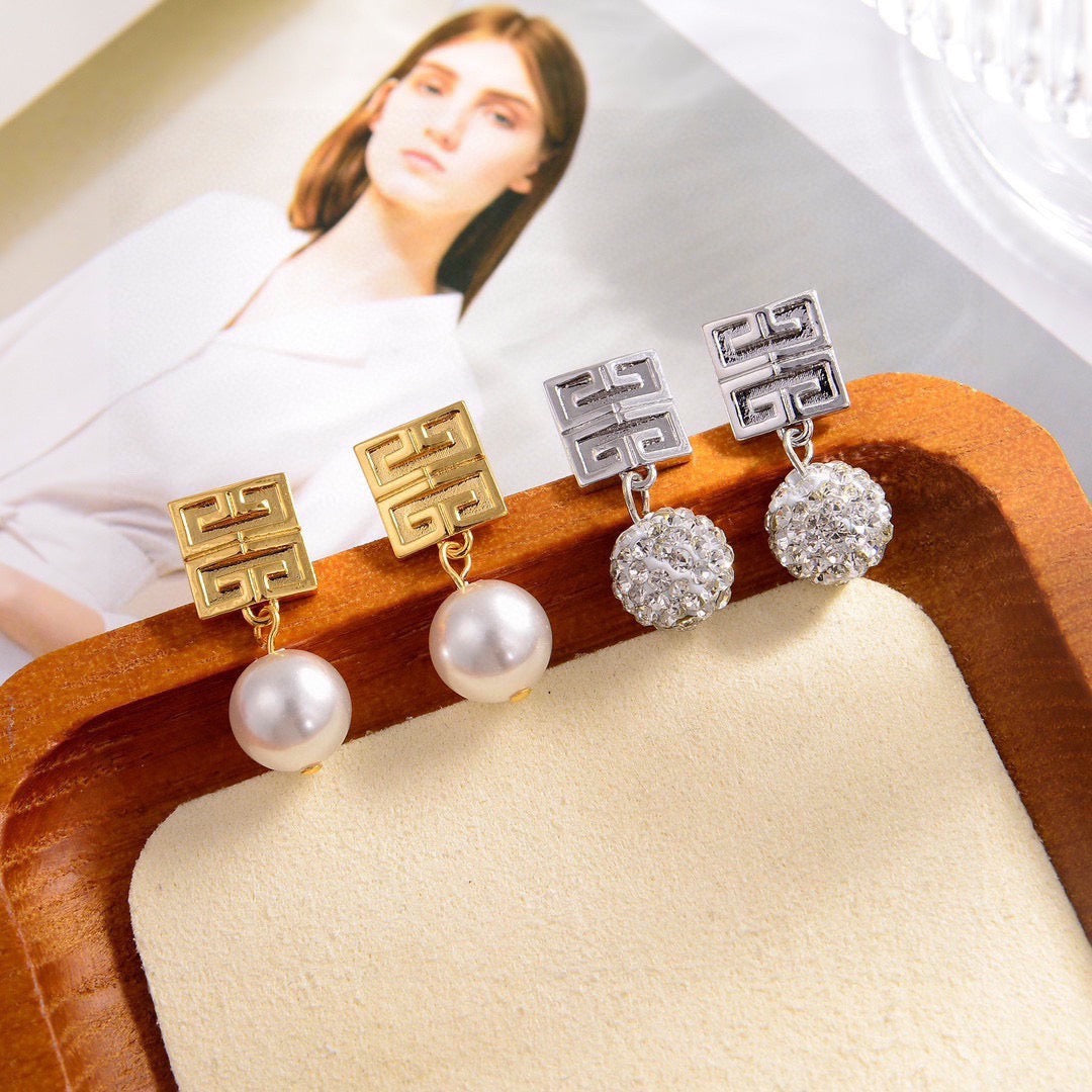Infinity Crystal-Accent Stud Earrings – Crystal Detail – Design 02 main product view