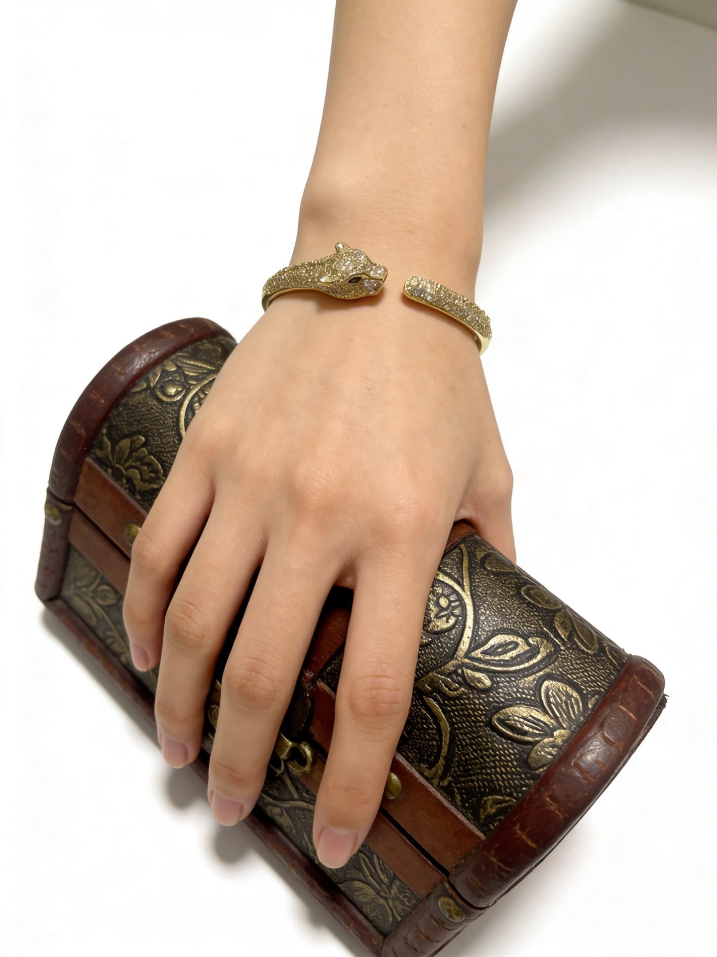 Sculptural Statement Bracelet in Gold-Tone – Design 76 main product view